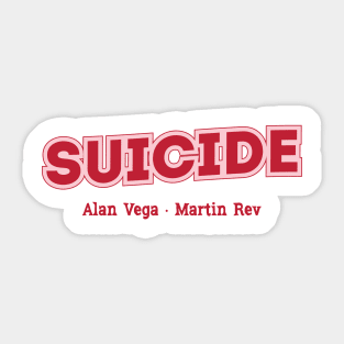 Suicide Alan Vega · Martin Rev Sticker